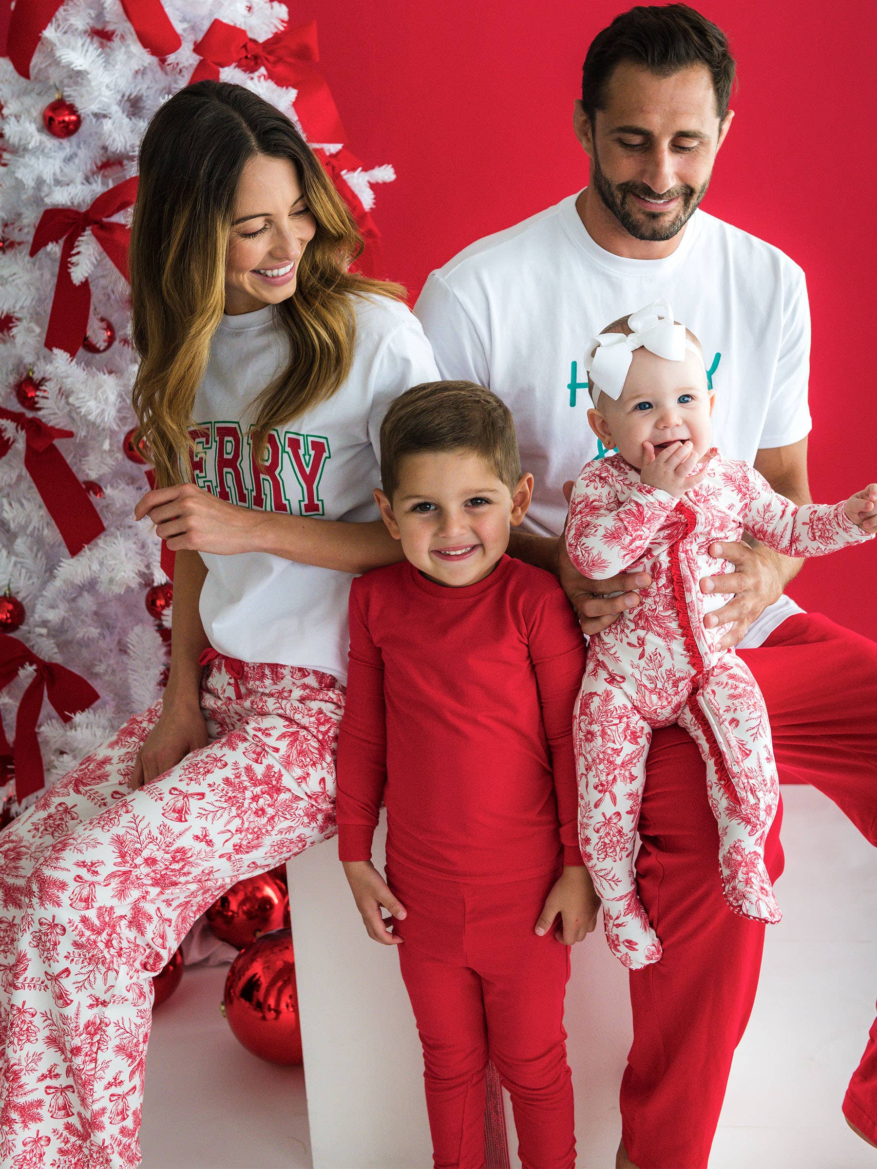 SoftSnooze™ Baby Girls Cotton Modal Red Jingle Toile the Way Footed Ruffle One Piece Pajama for wholesale on Faire7