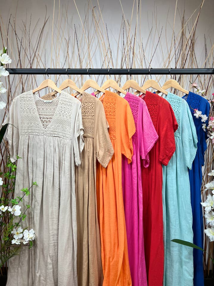 L'Emotion - Wholesale Dress - Women's - Long dress with lace top