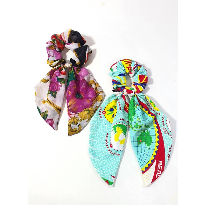 Beige & Co Thai Crafts - Wholesale Scrunchie - Women’s - Upcycled Statement Bow Hair Scrunchies1