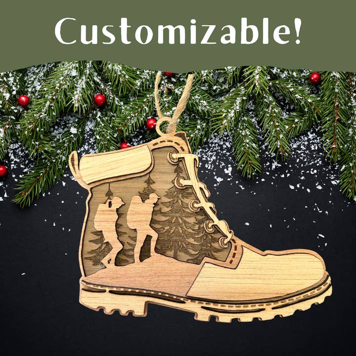 Hiking Boot Ornament for wholesale by Wilderness Adventures