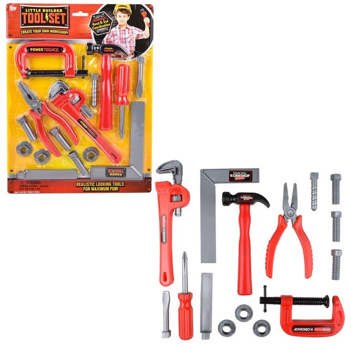 15PC DELUXE HANDYMAN TOOL SET LLB barnleksaker för wholesale av La Luna Bella - Toys