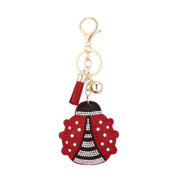 Ladies Rhinestone Lady Bug Keychain for wholesale by Nima Accessories Inc