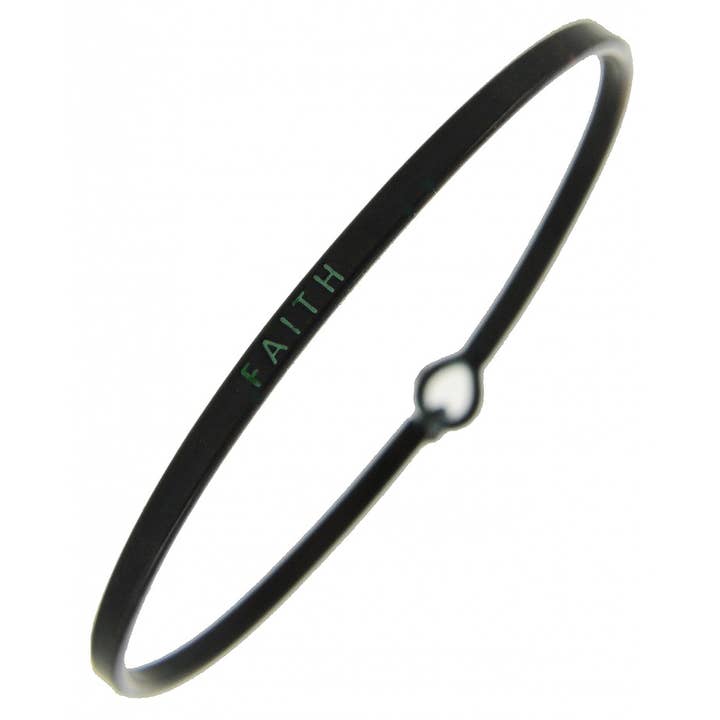 0011 PREMIERE - Wholesale Bangle Bracelet - FR2674 FAITH_3mm Inspired Message Engraved Bangle7