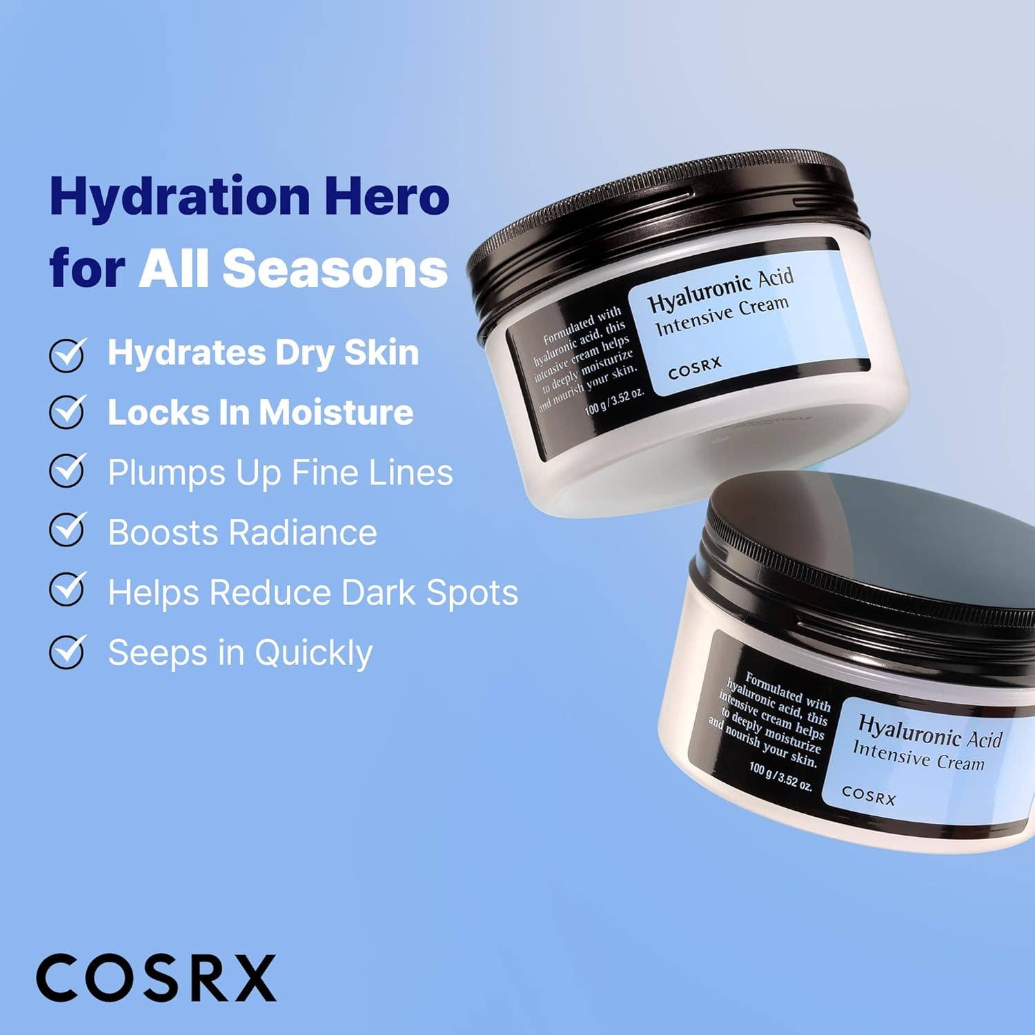 Beauty Goddess – wholesale Facial moisturiser – COSRX Hyaluronic Acid Face Moisturizer, 3.52 Oz, Mothers day gifts for mom, Korean Moisturizer Cream, Day & Night Cream for Face, Korean Skin Care for Dry, Oily Skin4
