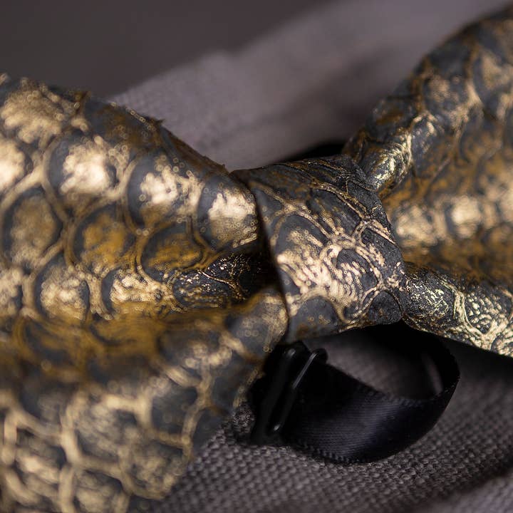 Fish Leather Bow Tie, Unique wedding accessory for wholesale by 100fishcolors