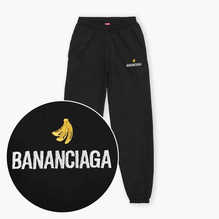 Bananciaga Embroidered Joggers (Unisex) for wholesale by SassySpud