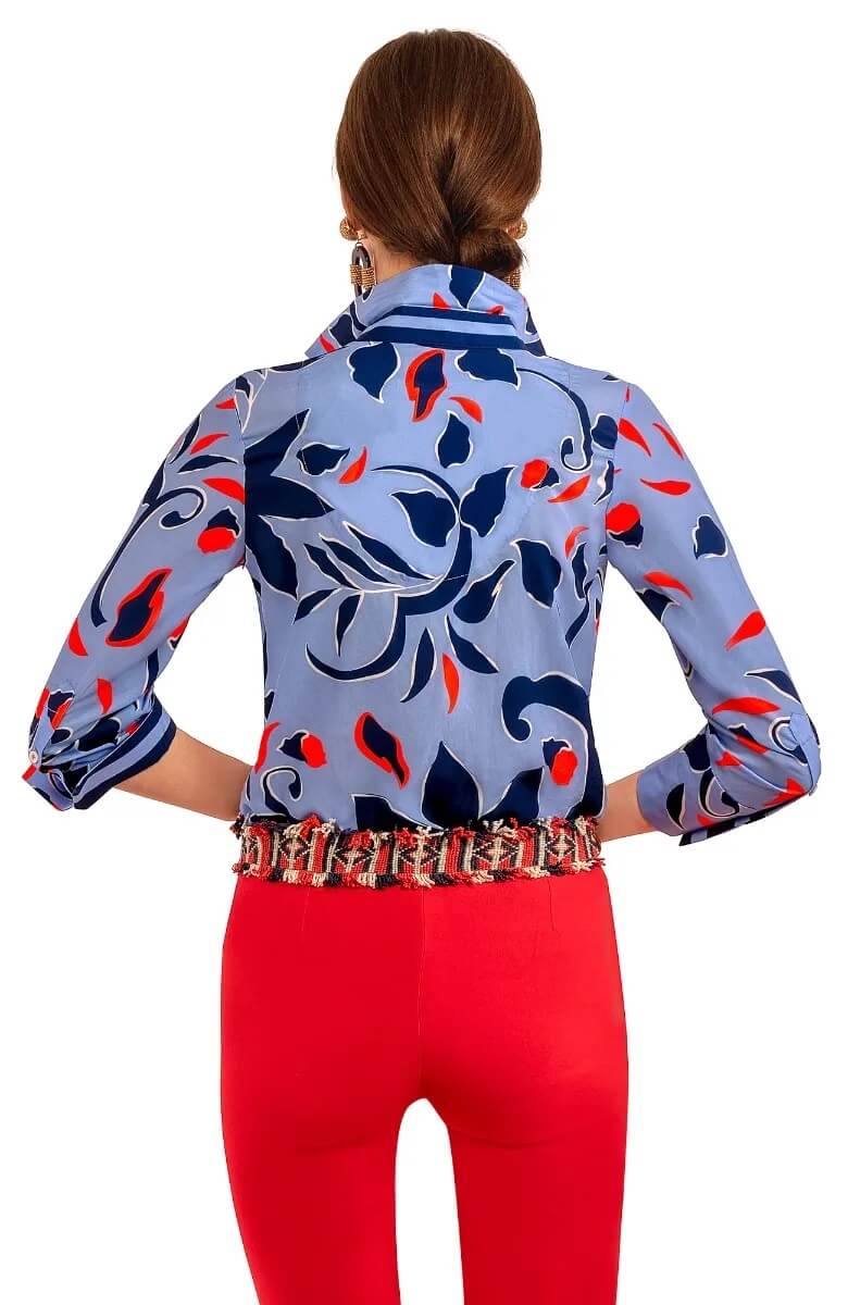 Gretchen Scott LLC - Venta al por mayor Camisa con botones - Mujer - Camisa de Novio - Floración Completa14