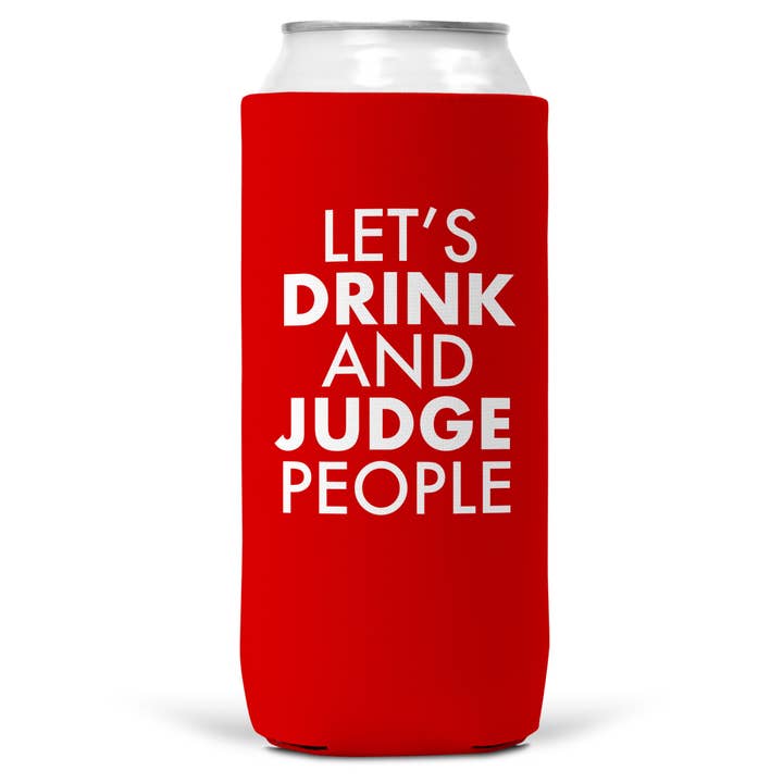 Wi-Wear - Wholesale Drink Huggers & Koozies - Let's Drink and Ju SLIM CAN Coozie/Cooler for 12oz Slim Cans2