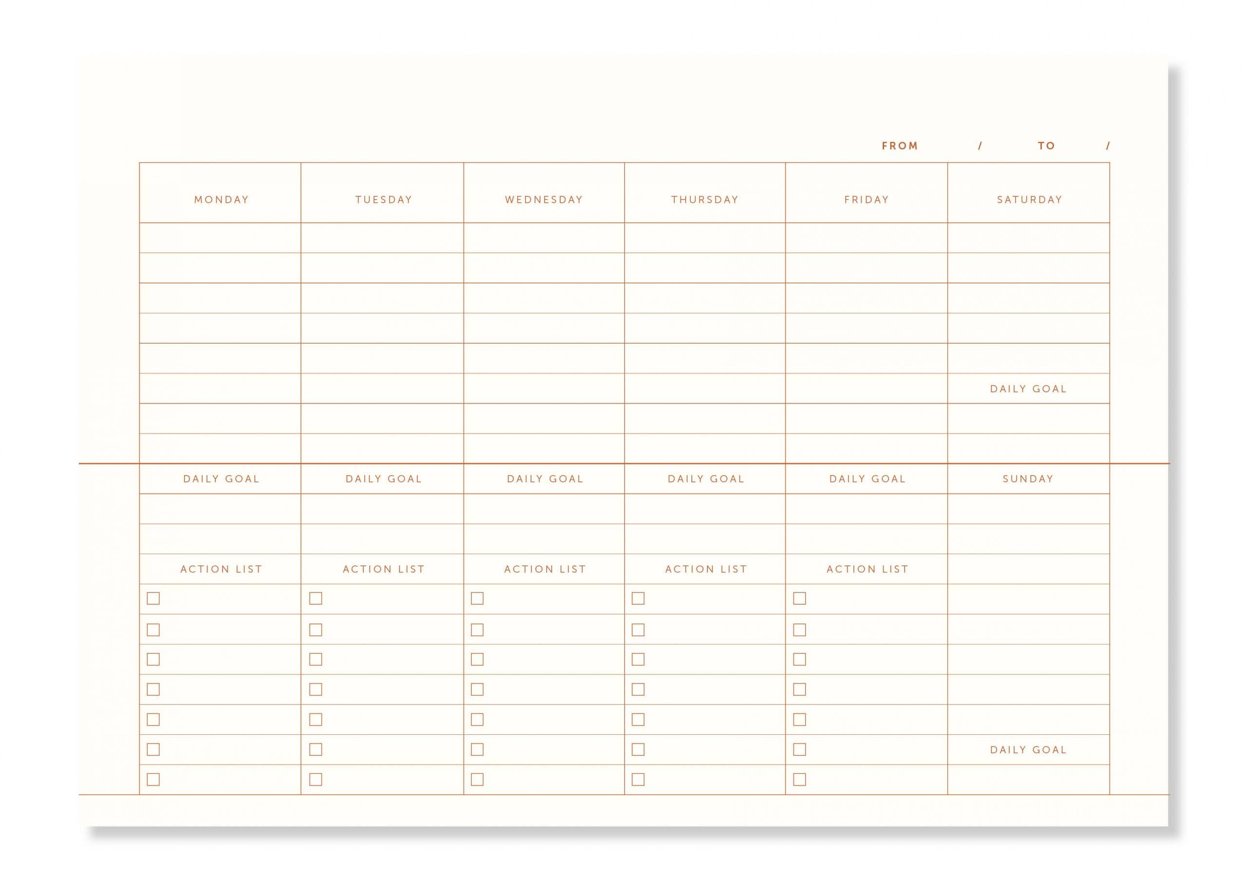 A-Journal Stationery - Wholesale Planner - A-Journal Deskplanner - Linen4