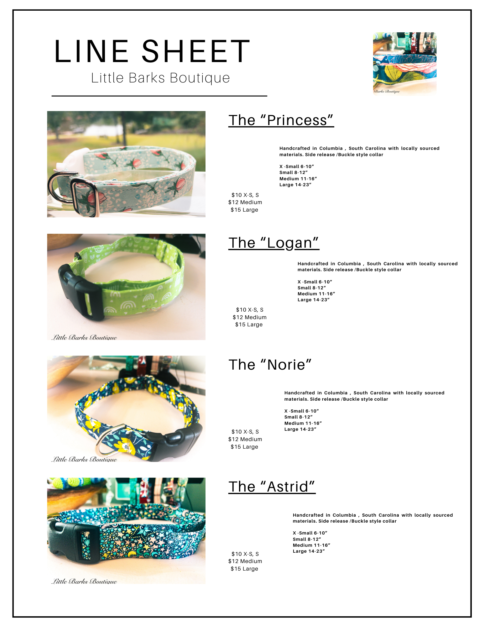 Little Barks Boutique - Vente Collier – chien - Le « Willow » - Collier pour chien14