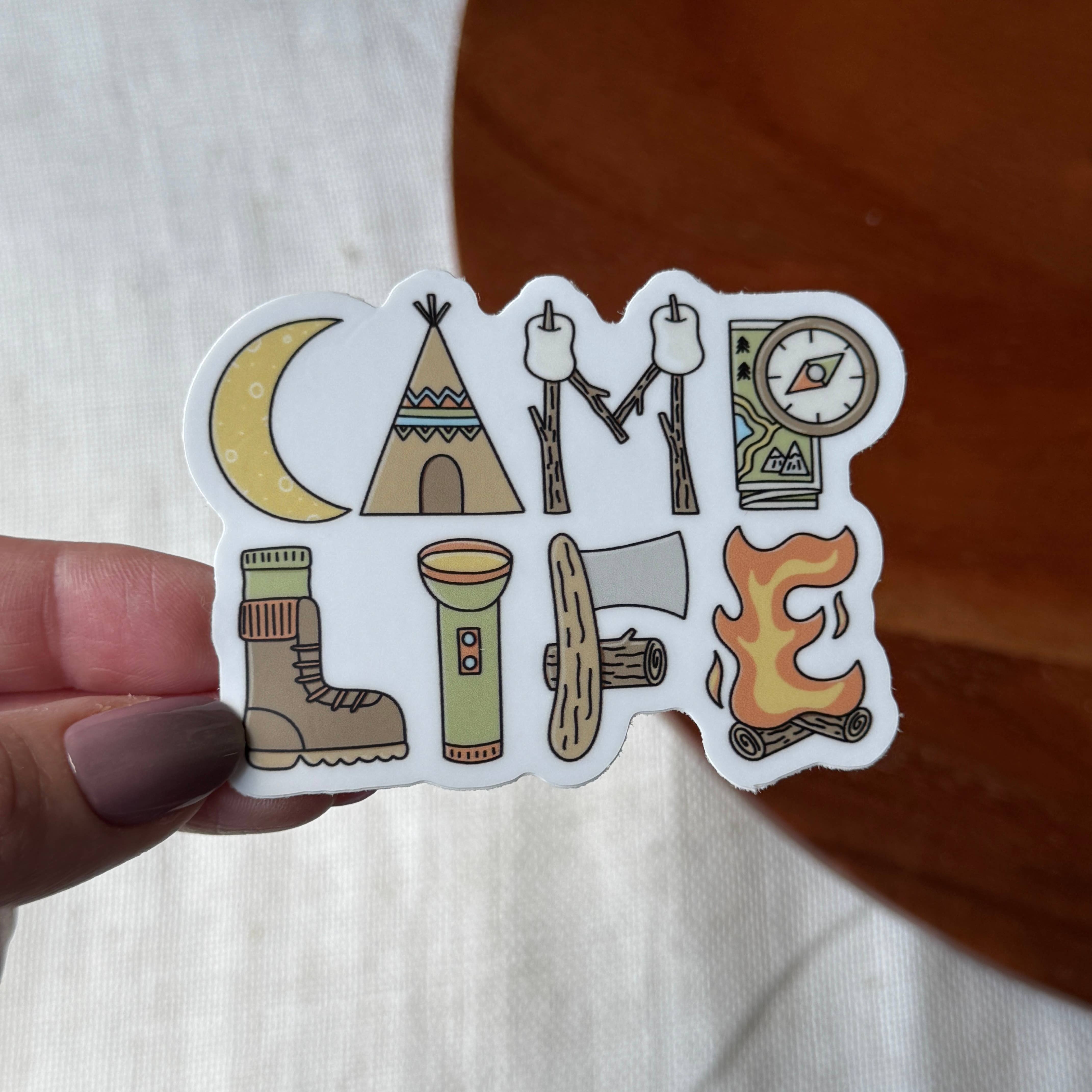 Big Moods - Wholesale Sticker - Camp Life Lettering Sticker