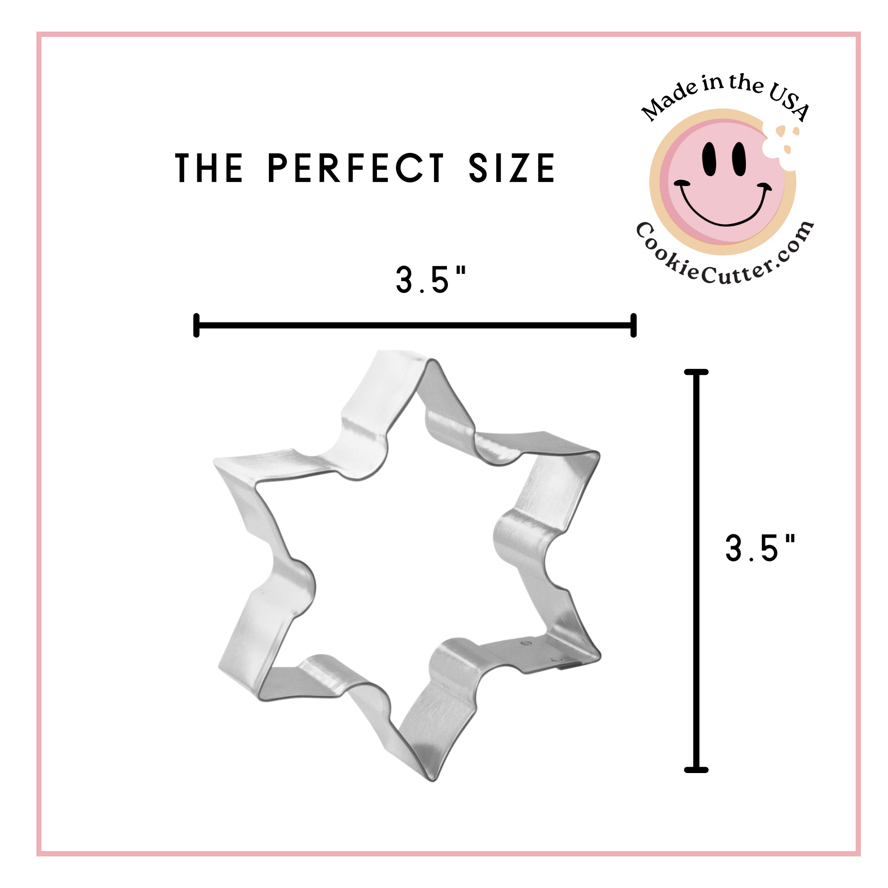 CookieCutter.com - Wholesale Cookie Cutter - Snowflake Ninja Star Cookie Cutter 3.5 in B18963