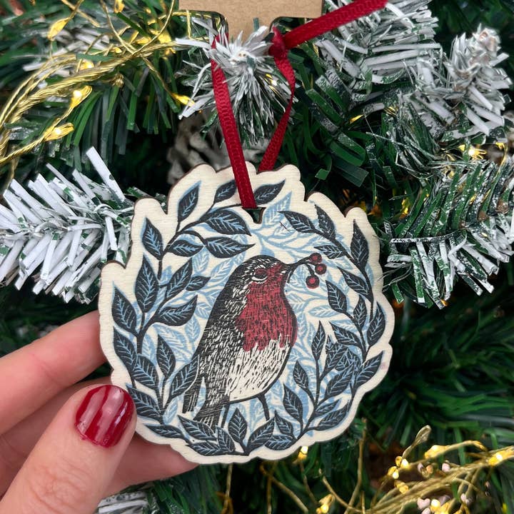 Beth Lewis Art - Wholesale Ornament - Wooden Tree Decorations20