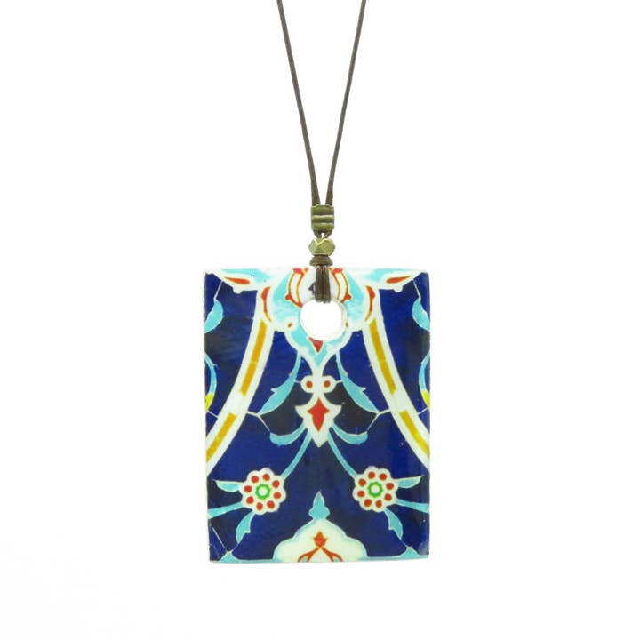 Colar de Cerâmica Artesanal com Azulejos Orientais em Mosaico por atacado de Papital Gallery