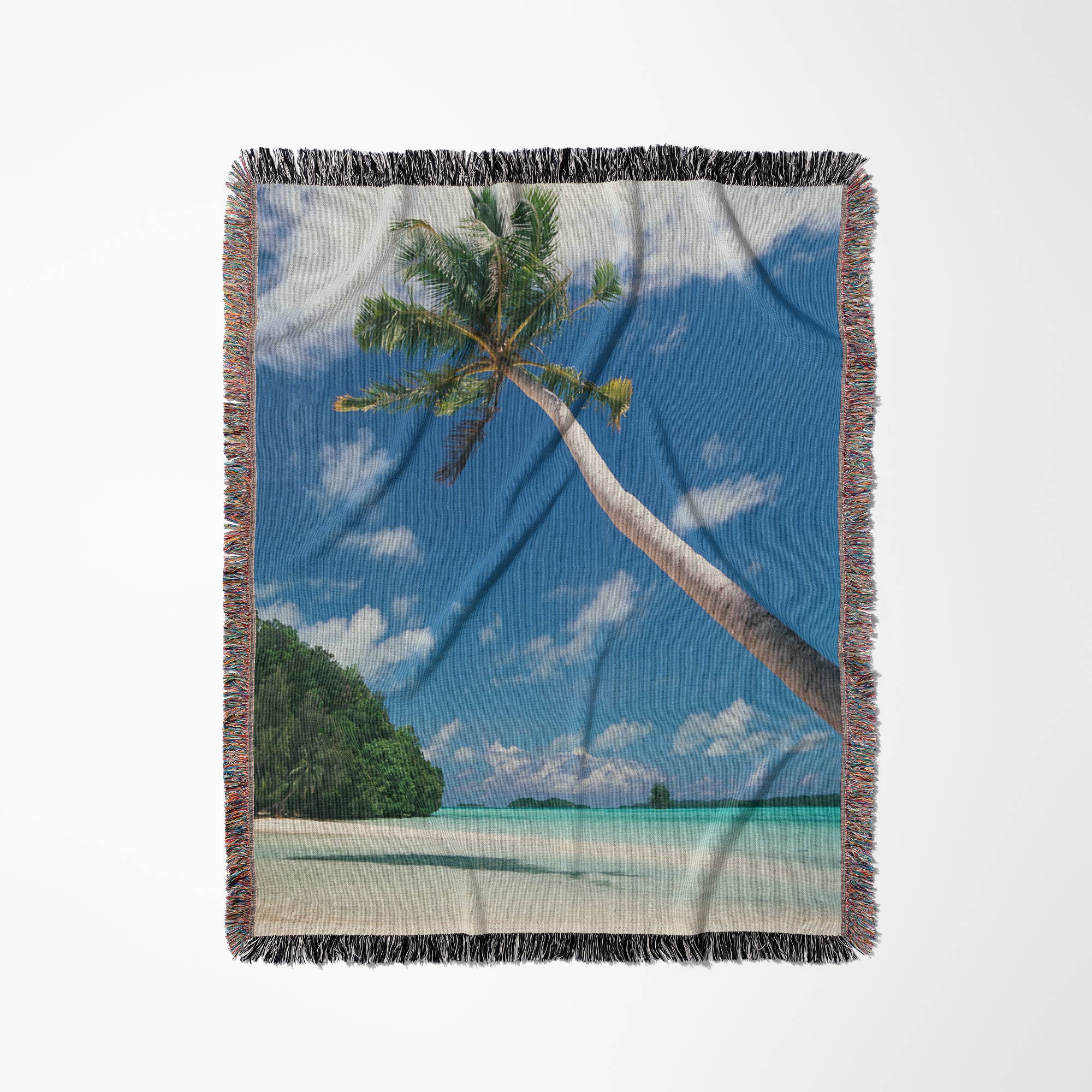 3dRose - Wholesale Throw Blanket - 3dRose, Palau, Palm trees along tropical beach, Blanket0