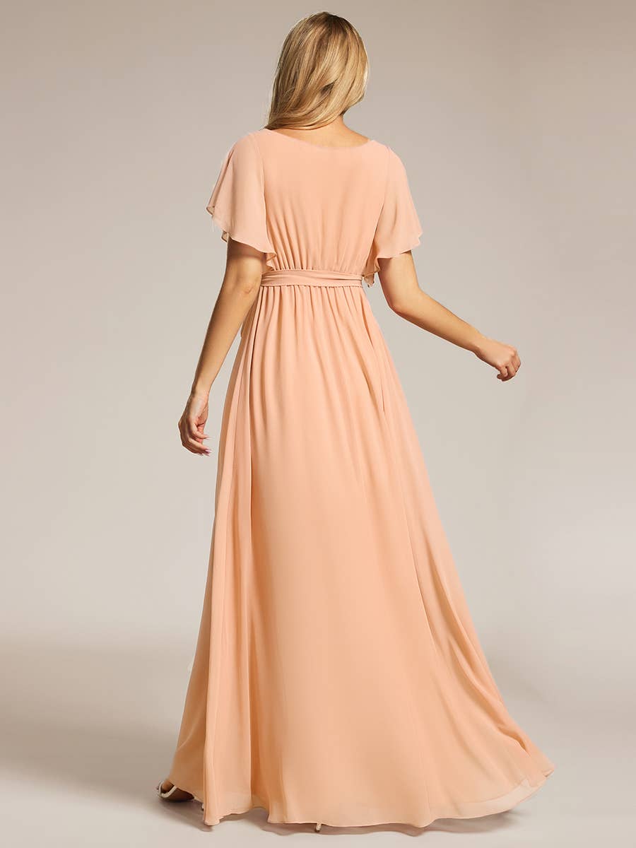 Ever-Pretty - Vente Robe – femme - Robes de soirée à volants à manches courtes exclusives B2B42