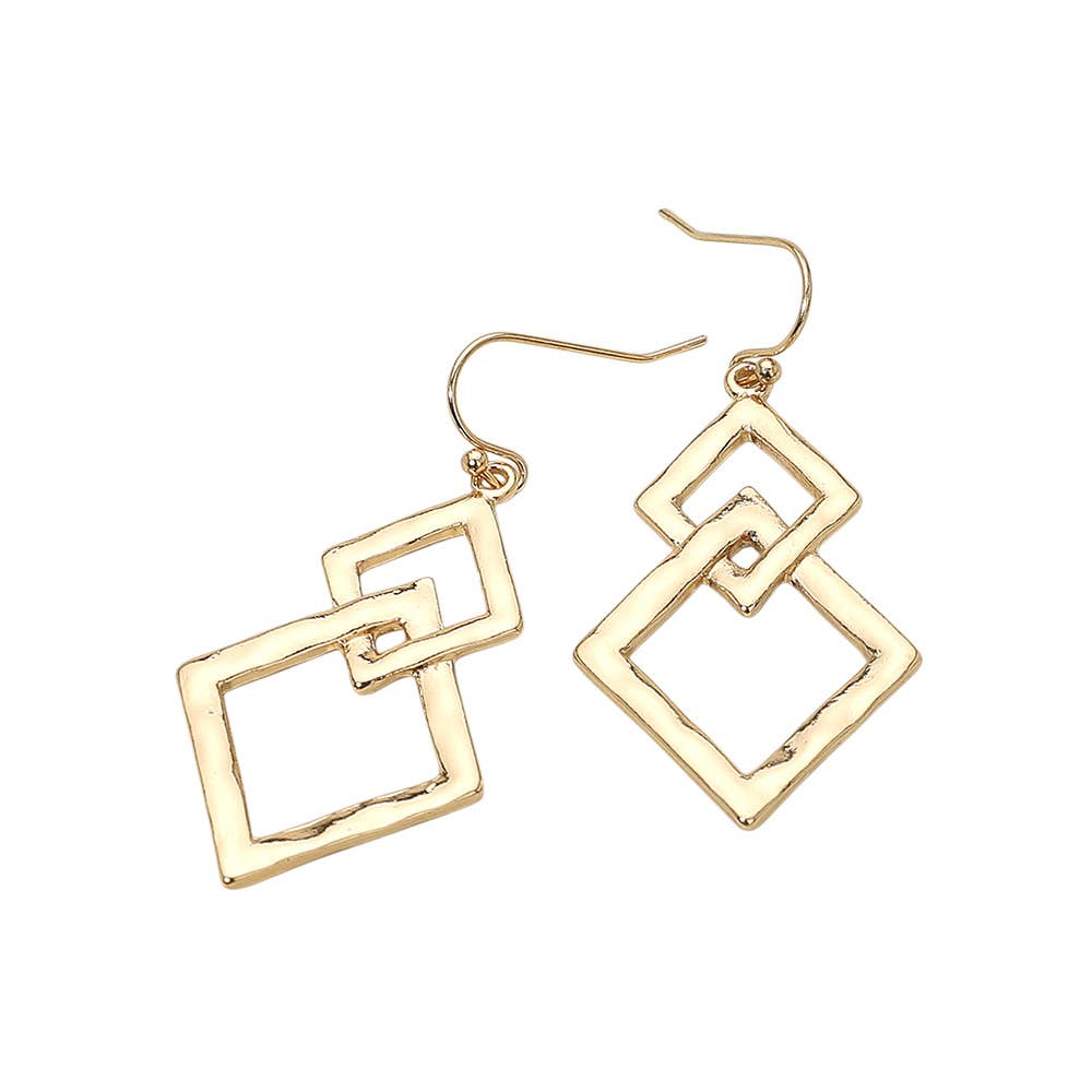 Sensibling Corp. – Engroshandel Hængeøreringe og creoløreringe – Geometriske åbne metal firkantede led drop dingle øreringe1