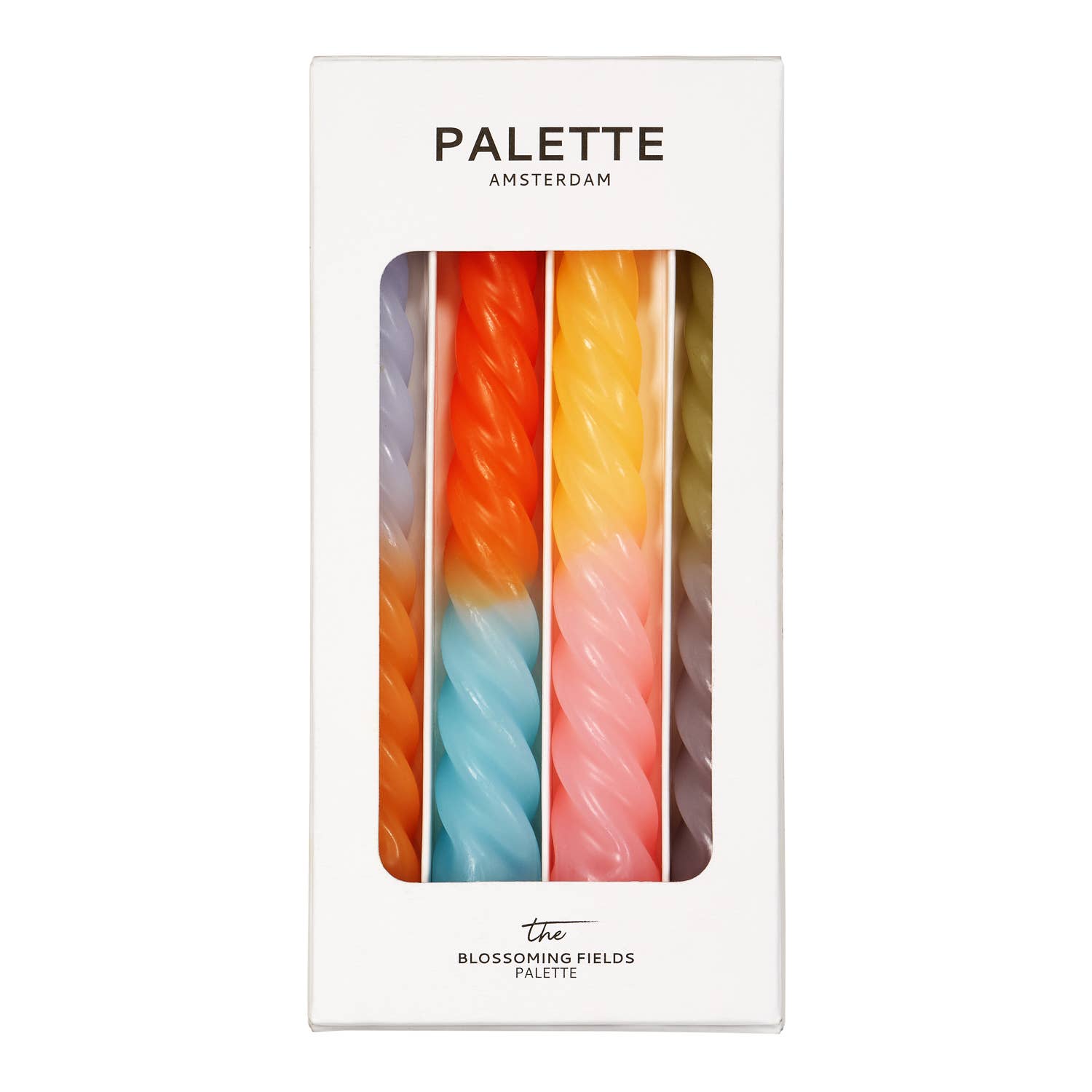 Palette Amsterdam – wholesale Avsmalnande ljus – Jul Vridna Middagsljus - Set om 4 - Blossoming Fields3