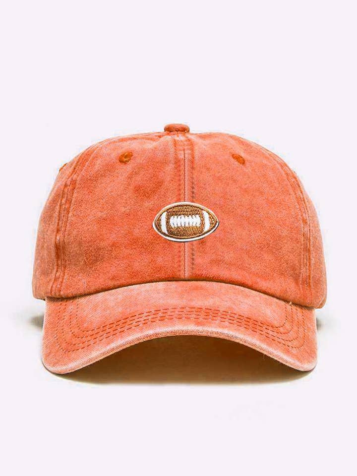Football Patch Distressed Denim Cap for wholesale by Artini Accessories
