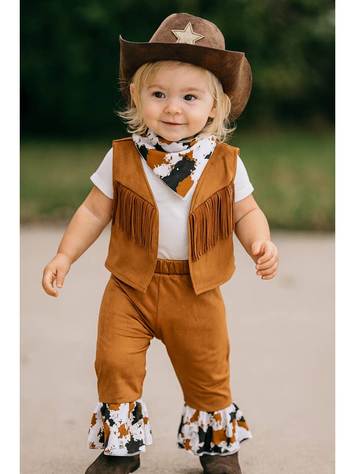 Fennco Styles - Venta al por mayor Disfraz - Niños - Conjunto de Disfraz de Vaquera Marrón de 4 Piezas7