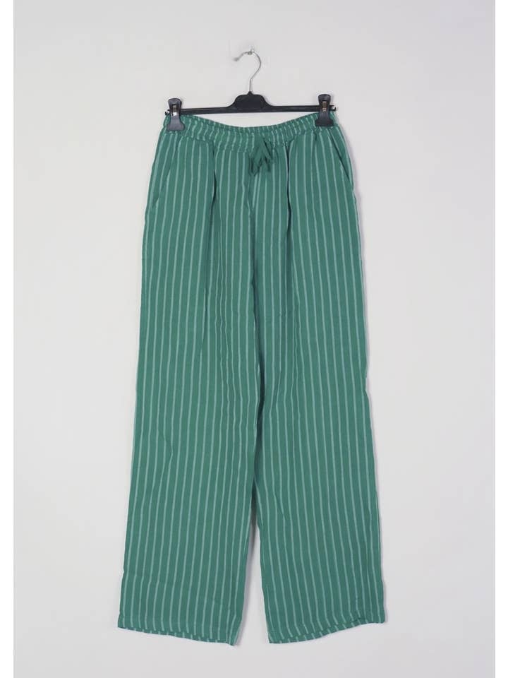 LÉA & LUC - Wholesale Pants – Women's - Striped trousers in 100% linen REF.30132/211