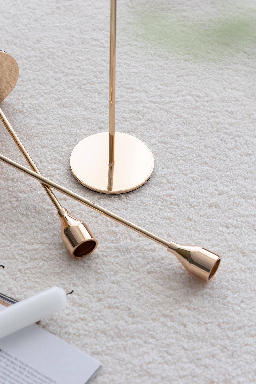 A&B Home Group Inc. - Wholesale Candle Holder - S/3 Candle Holder L:3x3x12.6" M:3x3x10.8" S:3x3x8.9" - Gold2