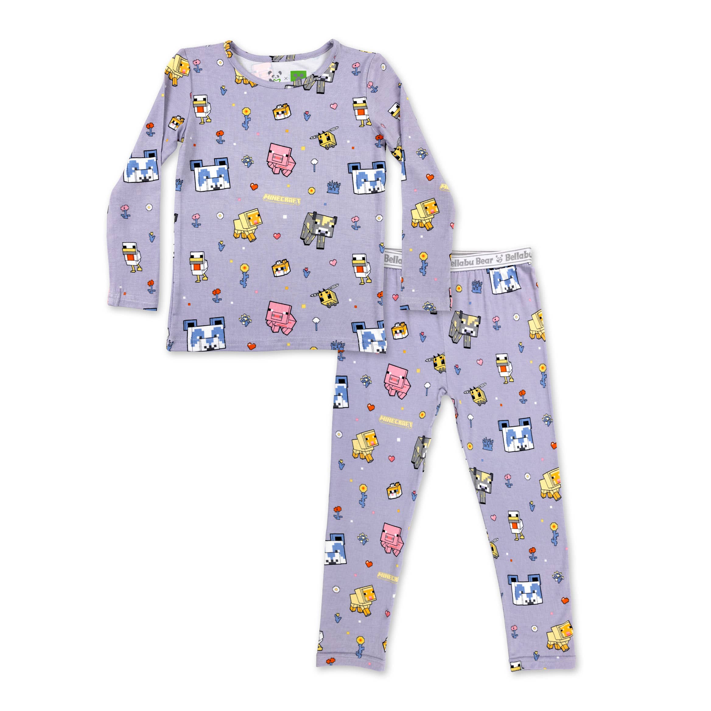 Bellabu Bear - Wholesale Sleepwear Set - Kids - Minecraft Pixel Pals Bamboo Kids Pajamas0