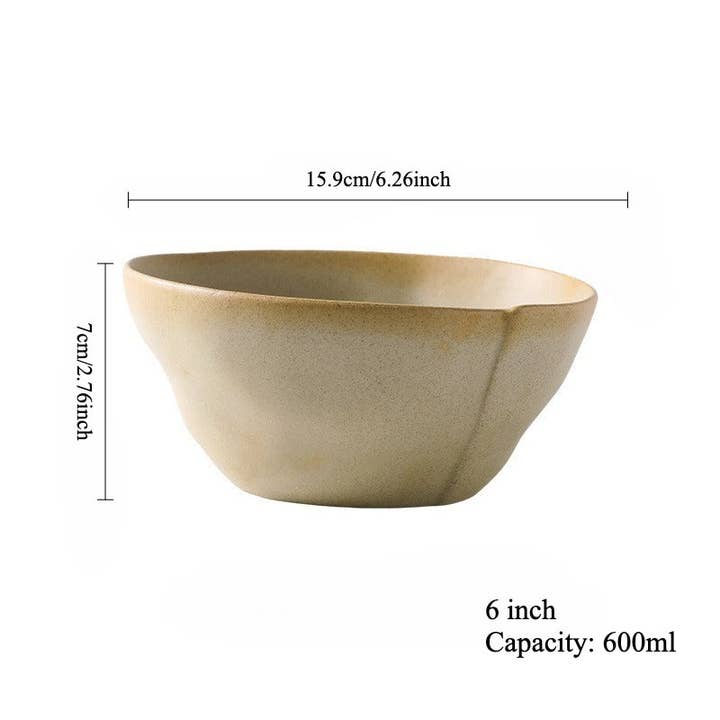 Gohobi (We cover U.S. import duties) - Wholesale Bowl - Gohobi Vintage Rustic Ceramic Ramen Bowl1