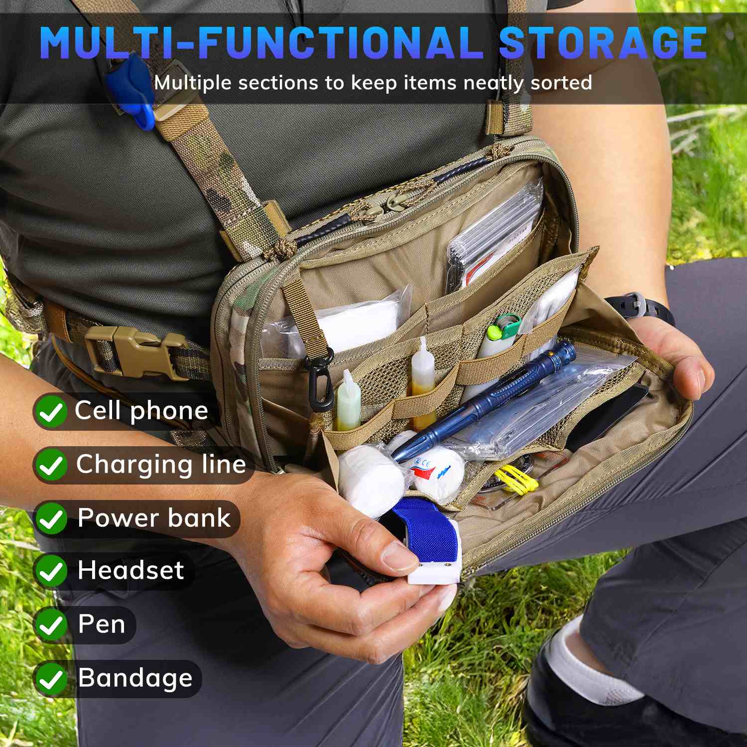 Antarctica Outdoors - Wholesale Belt Bag - Unisex - Votagoo Tactical Lightweight Running Hydration Vest with 2L Water Bladder Bag5