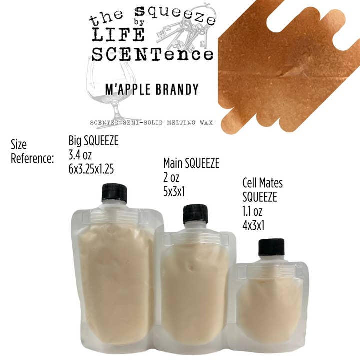 M'apple Brandy Squeeze Cera da Sciogliere 3 Misure Disponibili per la vendita all'ingrosso da parte di Life SCENTence