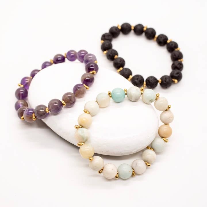 Beaded Stone Nugget Bracelet for wholesale by Baizaar