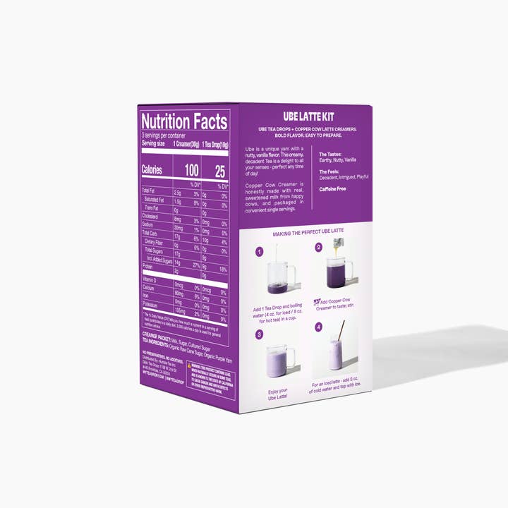 Tea Drops - Wholesale Health/Detox Tea - Ube Latte Kit - 3ct