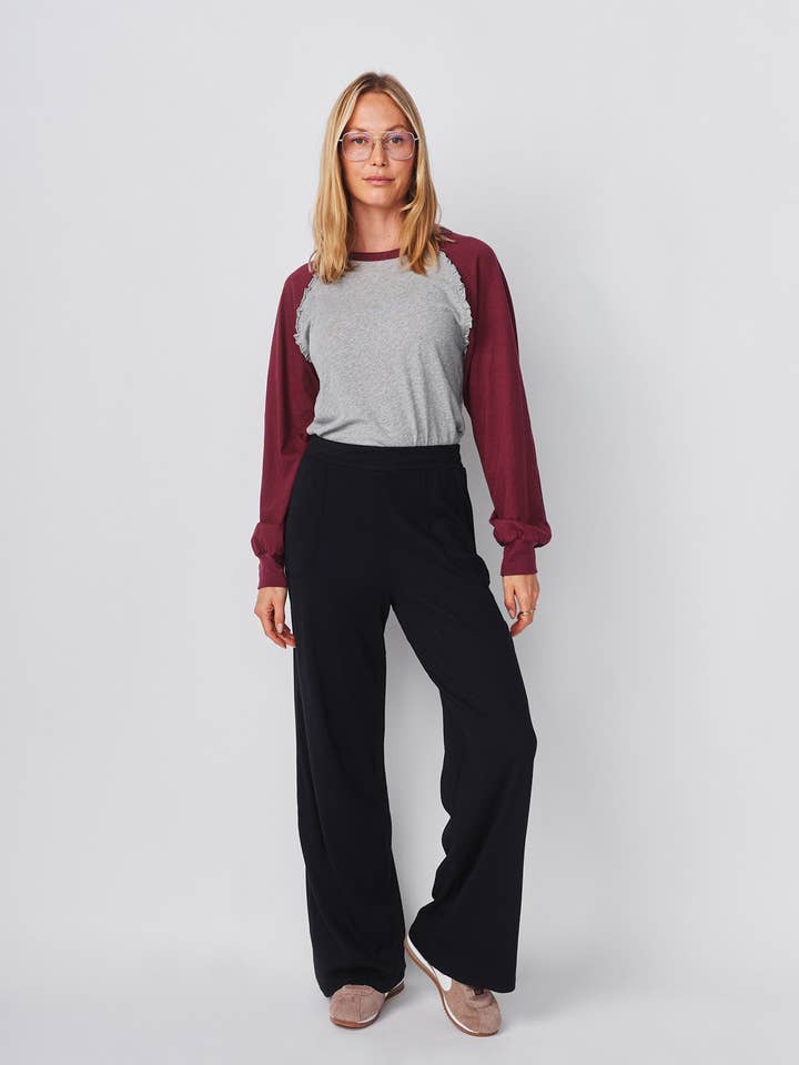 Sundry Lounge Flare Hose in Tiefem Marineblau für den Großhandel von Sundry Clothing