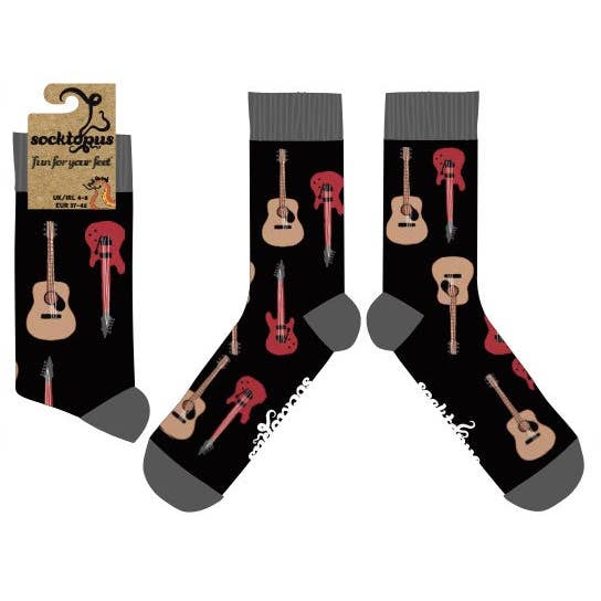 BLACK Guitar Socks - Strings Attached for wholesale on Faire5