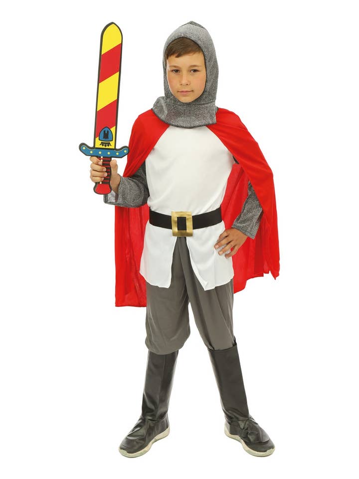 Costume Chevalier - Enfant - Rouge - 5/6 Ans pour la vente par P'tit Clown