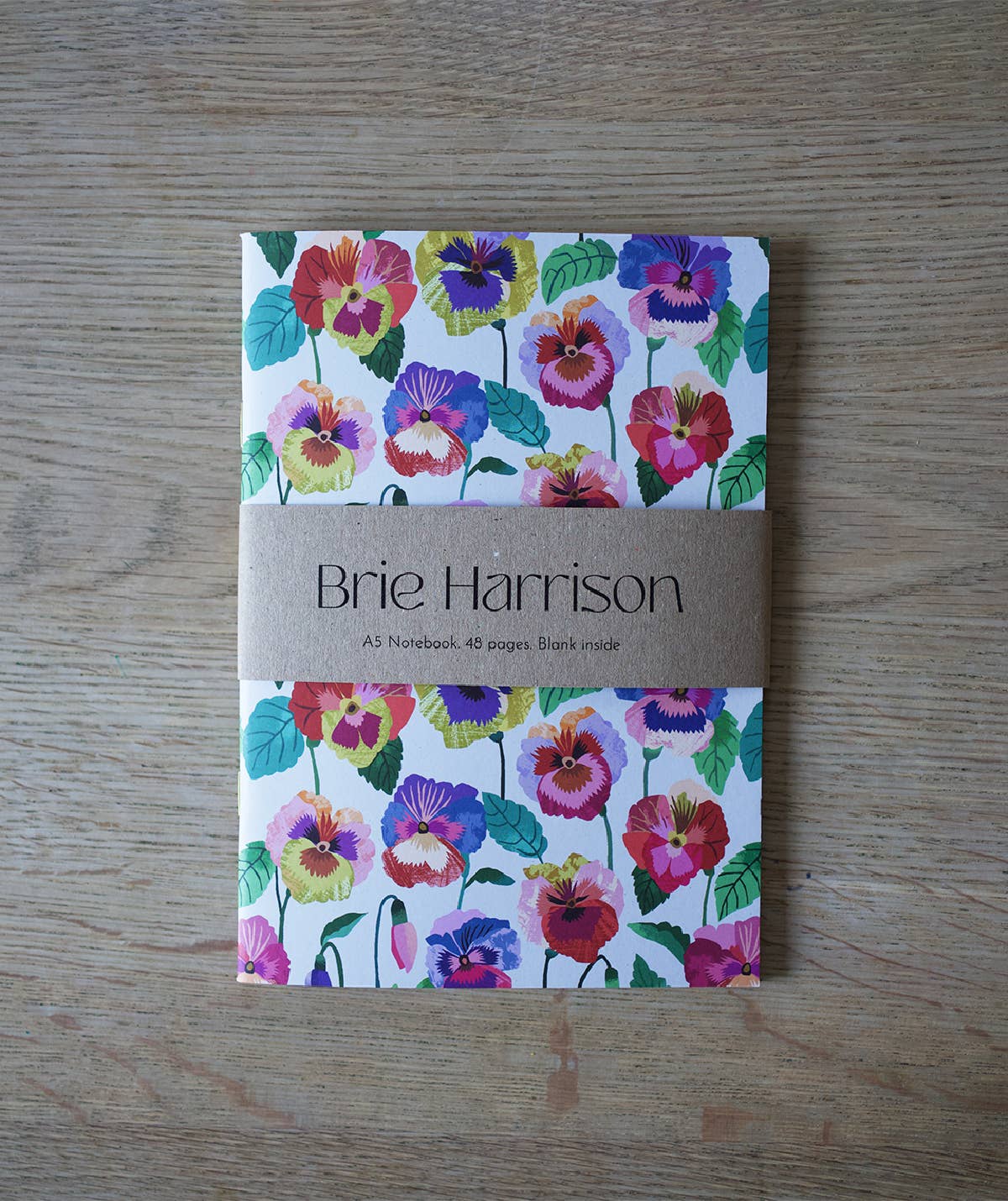Brie Harrison Ltd – wholesale Notebook – Pansies A5 Notebook 1