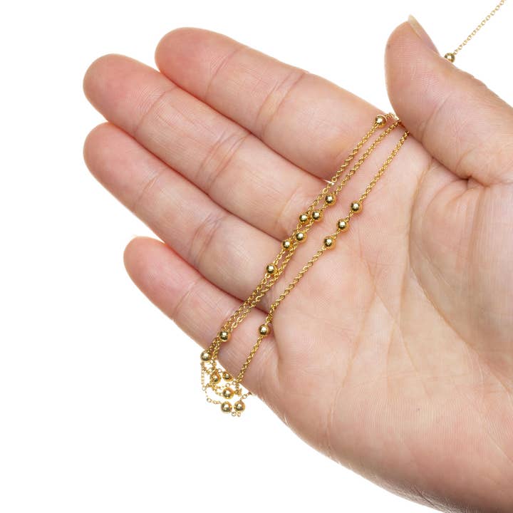 Jewel Pledge - Wholesale Craft supplies - 3MM Satellite Bead Ball Chain for Jewelry Making CHG0703