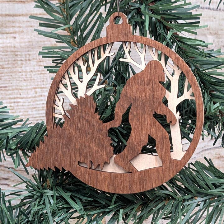 Ornament - multi layered bigfoot tree for wholesale by MIY Olympia