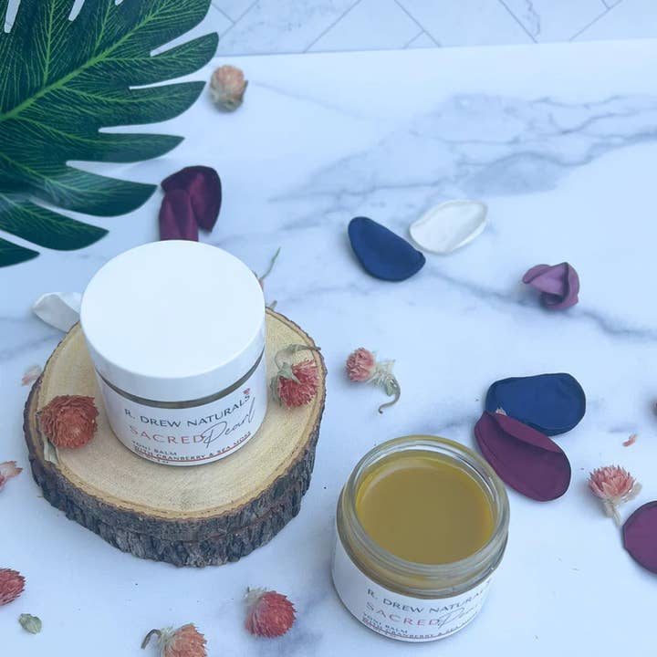R. Drew Naturals, LLC - Wholesale Intimate Cleanser/Wipe - Sacred Pearl Yoni Balm with Sea Moss & Cranberry Extracts