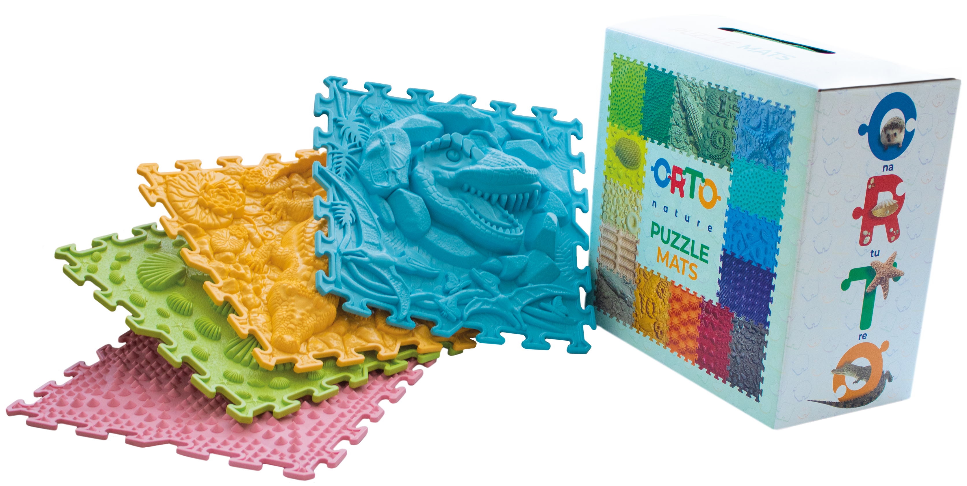 ORTONATURE - Vente Puzzle – enfant - Tapis de puzzle sensoriel de massage - ensemble "Pastel Doux"4