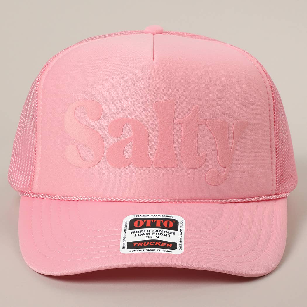 Fashion City – wholesale Trucker hat – Unisex – Salty Text Printed Mesh Back Foam Trucker Hat39