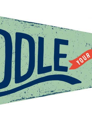 Paddle Your Canoe (large pennant, Vintage-styled) for wholesale by Gibbs Smith