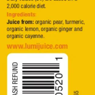 Lumi Juice - Wholesale Wellness Juice/Tonic - Gold Rush Turmeric and Ginger Wellness Tonic1