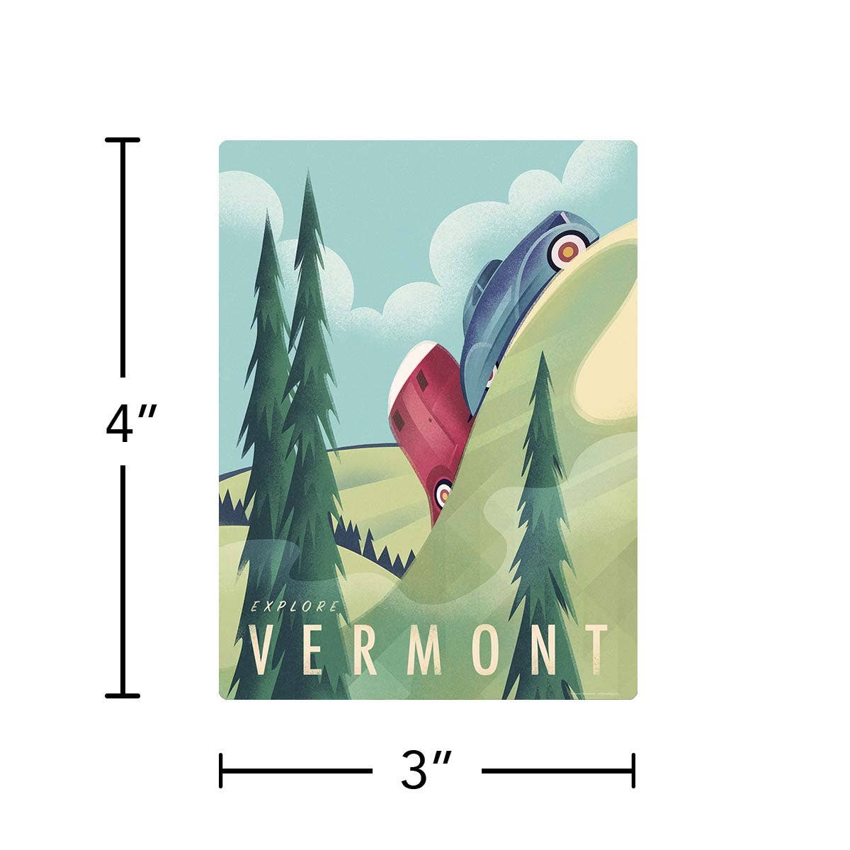 RetroPlanet - Wholesale Sticker - Vermont Camping State Travel Vinyl Sticker5