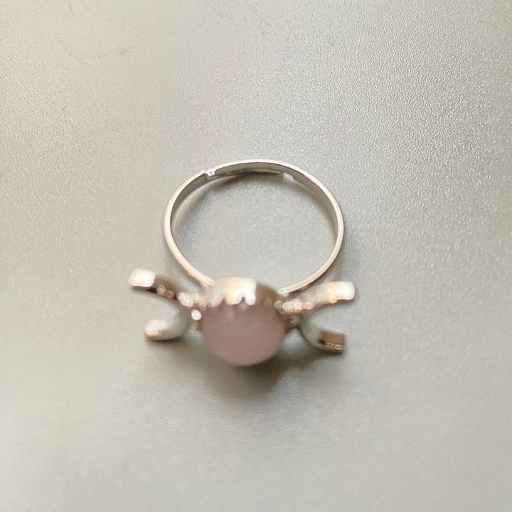 VIE - Wholesale Single stone/solitaire ring - Adjustable Triple Moon Ring with 0.5cm Gemstone24