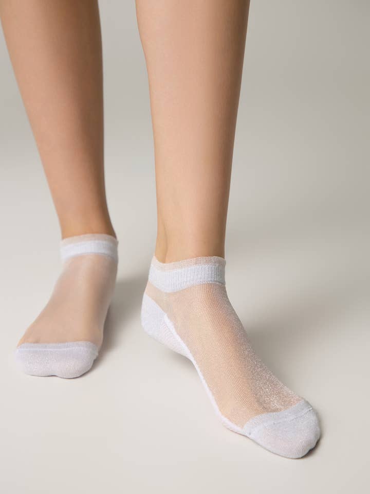 Ankle Socks Conte Active - 229 Transparent with Lurex for wholesale by Conte Elegant