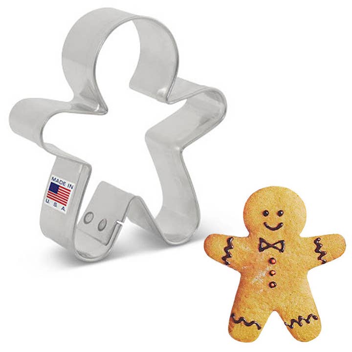 Ann Clark - Wholesale Cookie Cutter - Mini Gingerbread Man Cookie Cutter. (Bag of 1 Dozen)