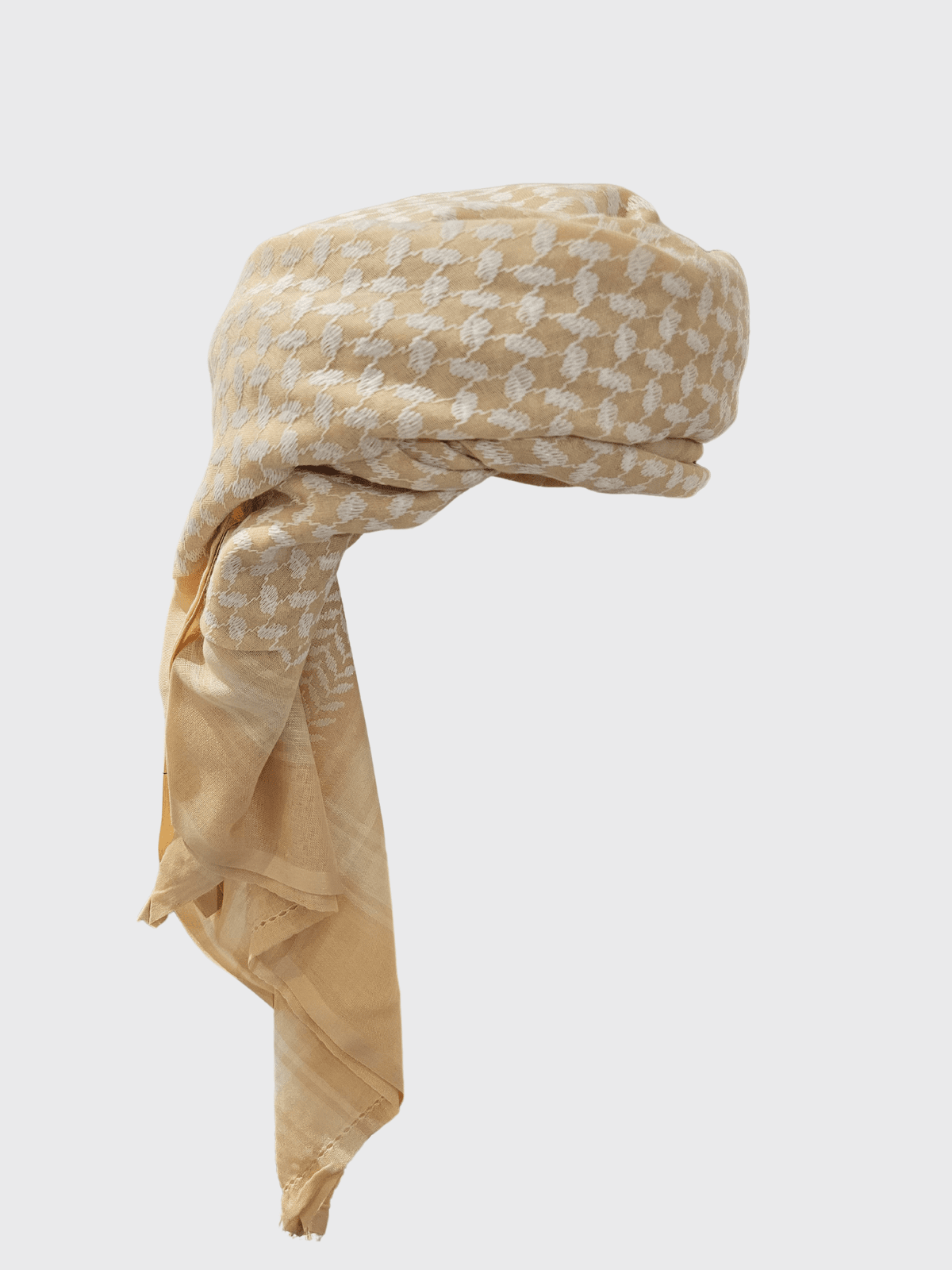 MY LITTLE JUBBA - Wholesale Scarf - Women's - Mens Ready Made Cream and White Arab Hat Shemagh Keffiyeh0