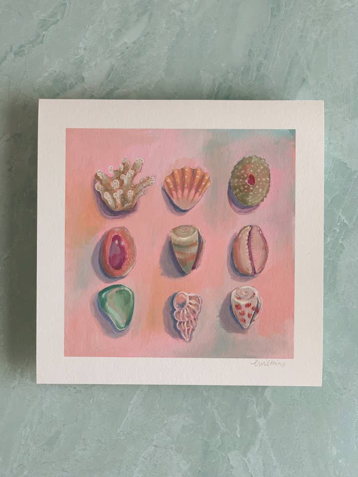 Down at the Edge of the Sea, Fine Art Print for wholesale by Lindsay Wilkins Art