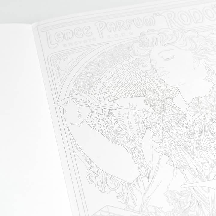 Pepin Press - Vente Livre de coloriage – adulte - Cahier de coloriage pour artistes Alphonse Mucha3